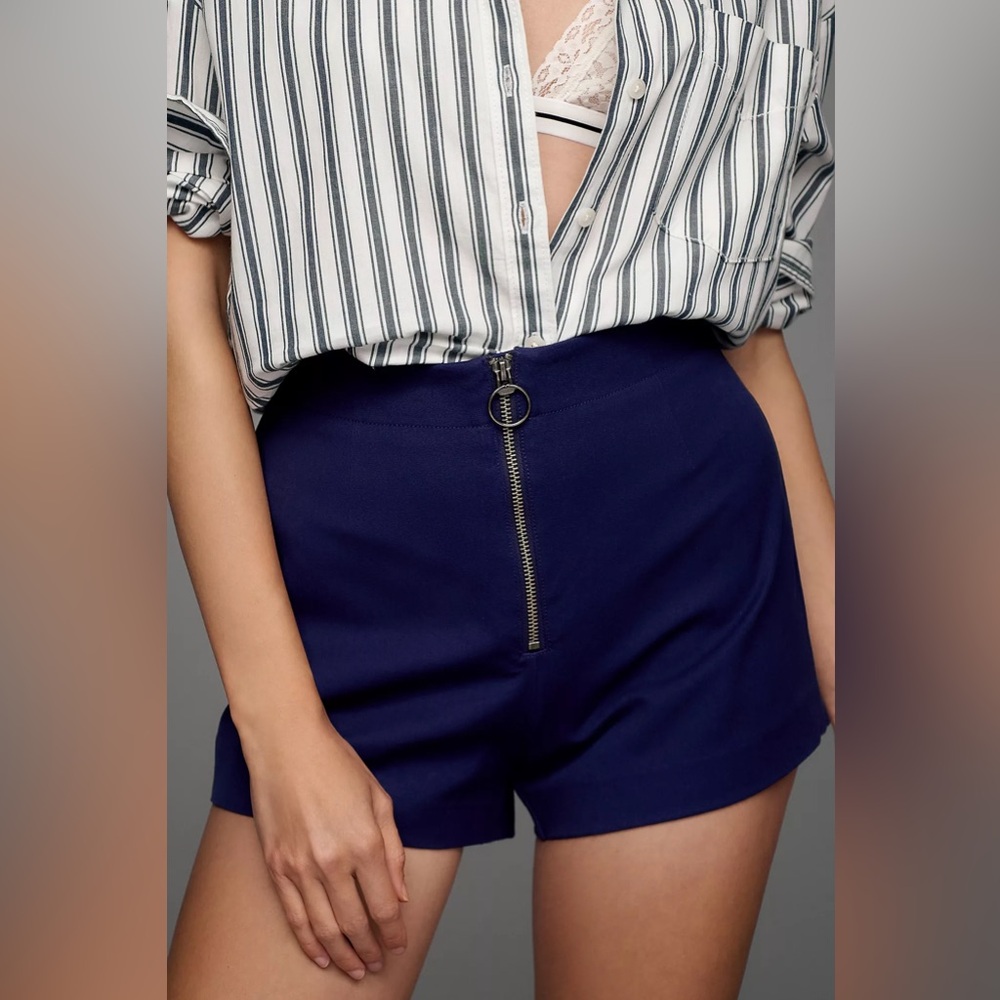 Anthropologie Maeve Zippered Micro Shorts - Picture 5 of 6